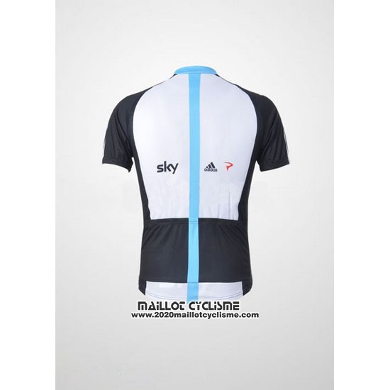 2011 Maillot Ciclismo Sky Noir et Azur Manches Courtes et Cuissard